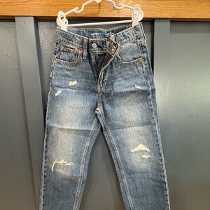 Old Navy Girls Light Blue Distressed Skinny Jeans